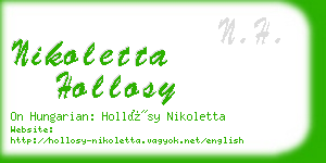 nikoletta hollosy business card